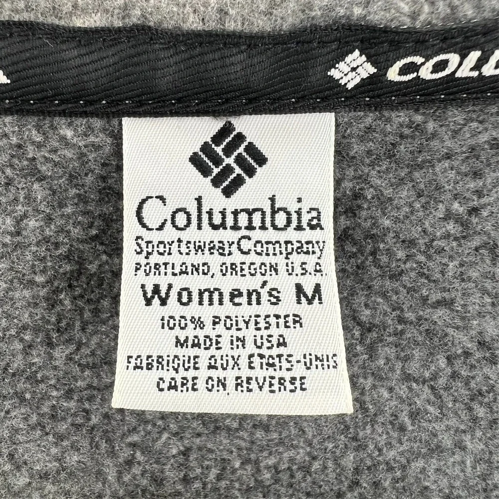Vintage‎ COLUMBIA Jacket Women's XL Gray Full Zip Fleece Outdoor Hiking USA
